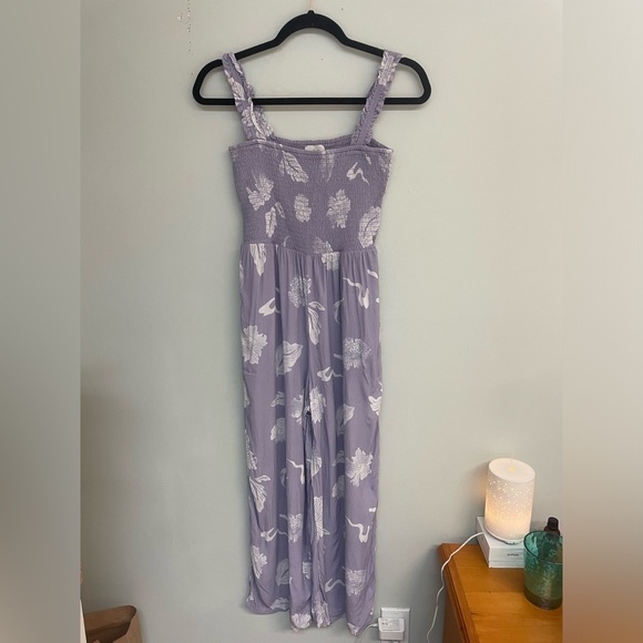 Wilfred Lavender Wide Leg Smocked Chianti Jumpsuit - Picture 6 of 12